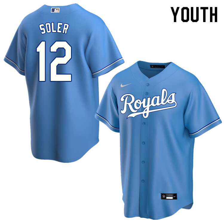 Nike Youth #12 Jorge Soler Kansas City Royals Baseball Jerseys Sale-Light Blue